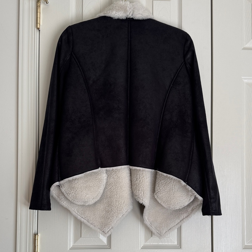 Lisa Rinna Collection Faux Suede Jacket with Faux Fur Lining – Size 12 - Picture 2 of 10